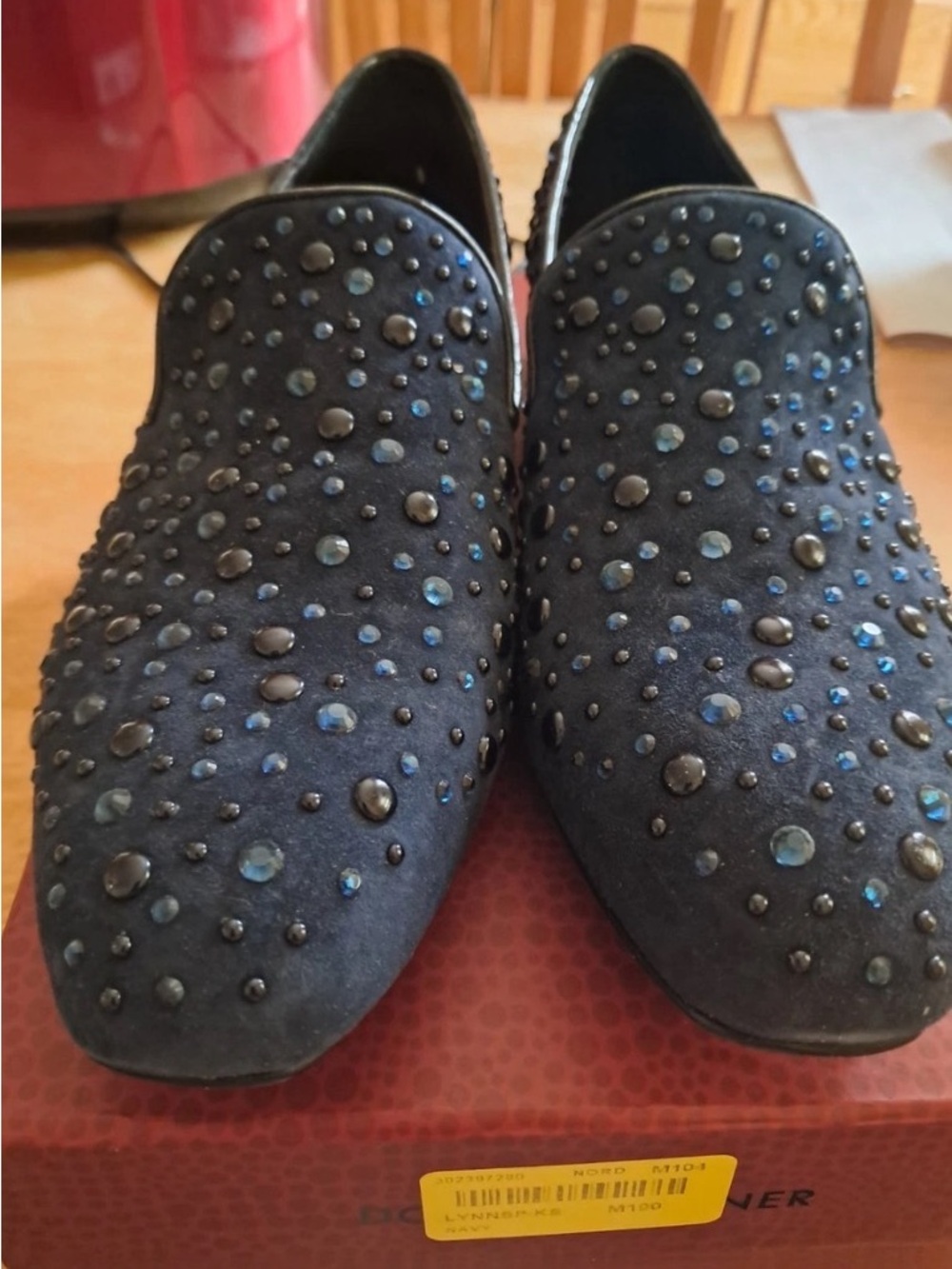 Donald J. Pliner Black Loafers with Subtle Textured Detail